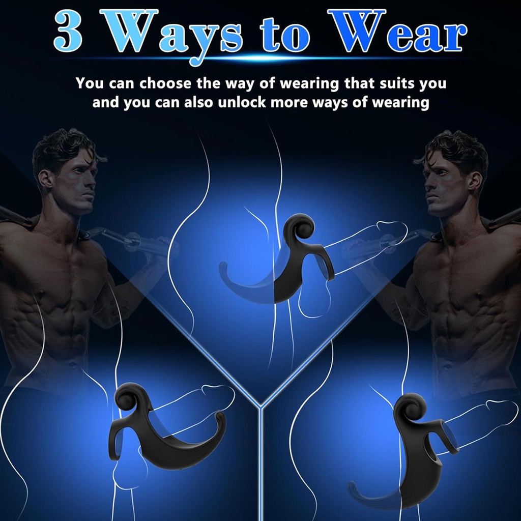 SMT2831 - Vòng đeo tinh hoàn có 10 chế độ hình con ốc sên