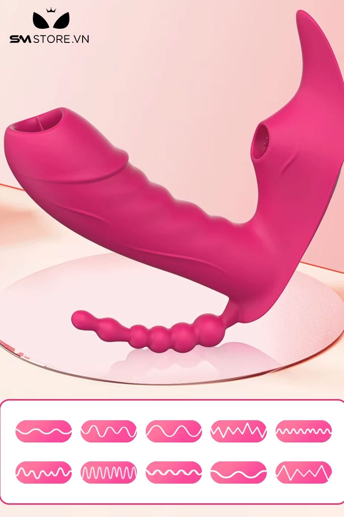 SMT1505 - Máy rung liếm hút silicon có chế độ sưởi ấm đến 42 độ