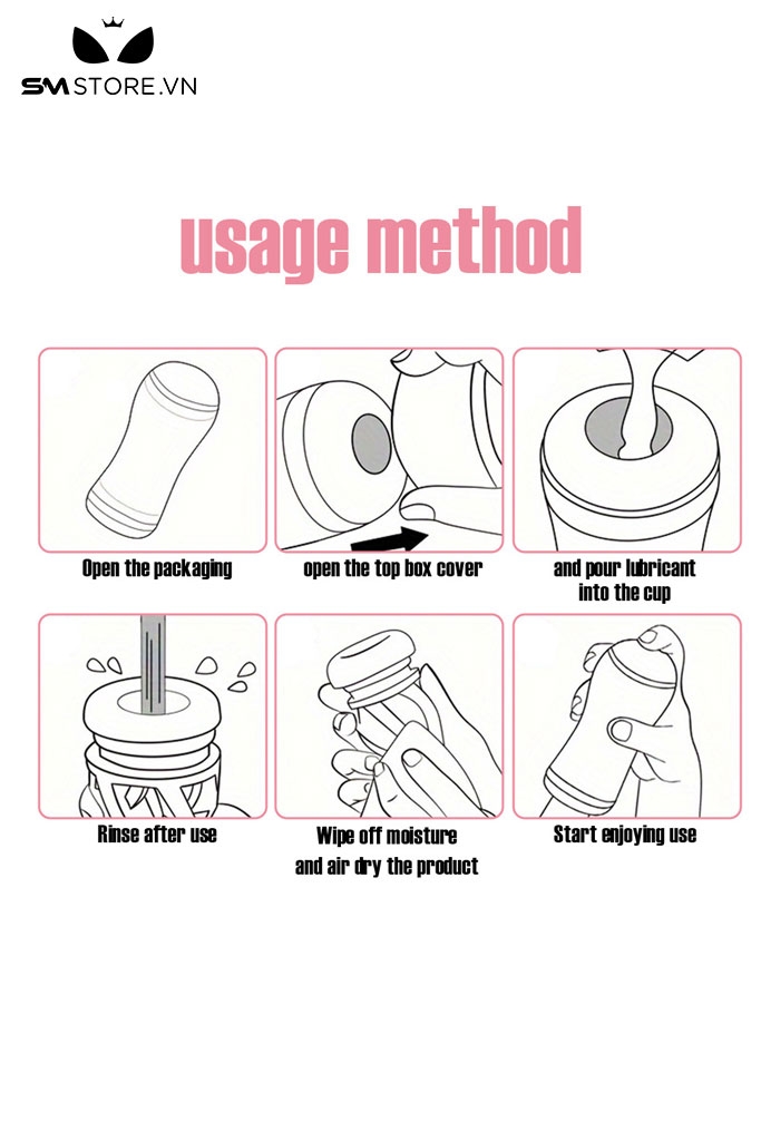 SMT1664 - Cốc thủ dâm silicon âm đạo và hậu môn trong suốt dài 17cm