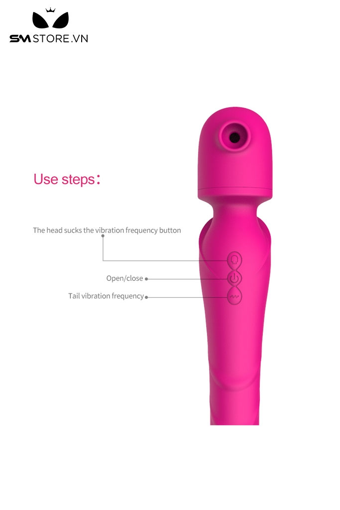 SMT1924 - Máy rung hút đầu dương vật có 10 chế độ dài 24.5cm