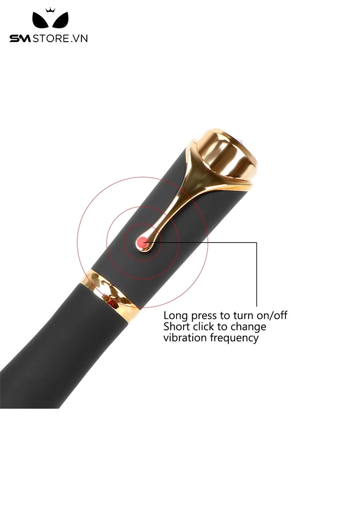 SMT2318 - Máy rung hình chiếc bút có 10 tần số sạc điện dài 19cm