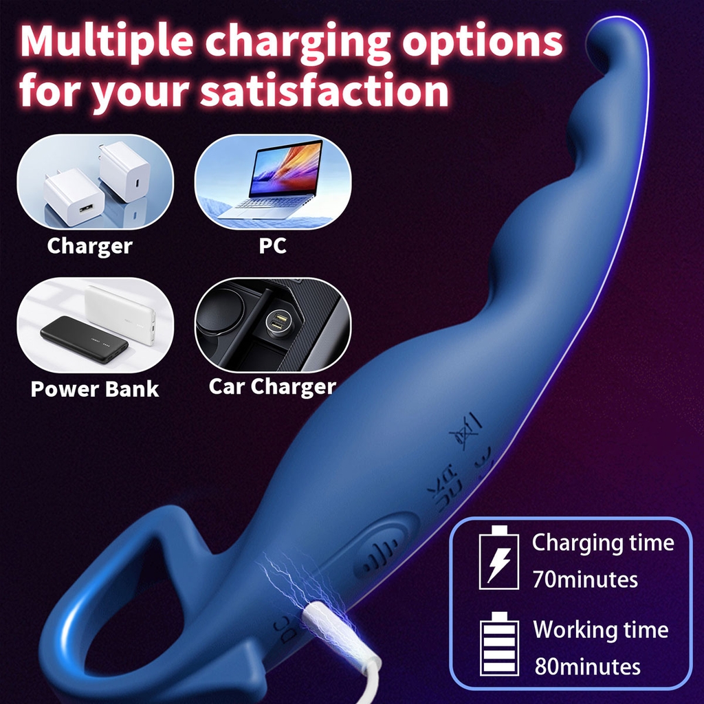 SMT2361 - Máy rung hậu môn silicon có 9 chế độ sạc điện chống nước