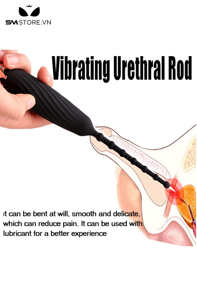 SMT2185 - Sounding niệu đạo có rung silicon mềm dài 20cm
