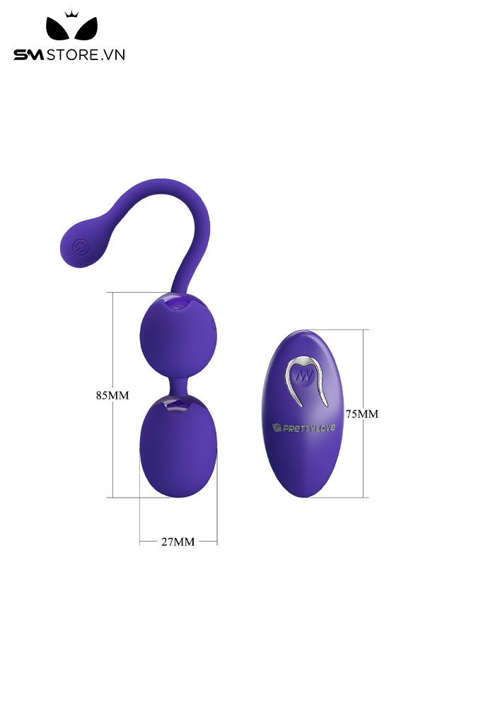 SMT2722 - Bóng tập kegel pretty love dài 85mm điều khiển từ xa