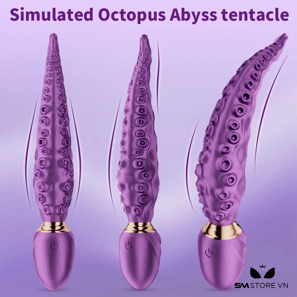 SMT1469 - Chày rung ngụy trang con bạch tuộc tím có 7 chế độ