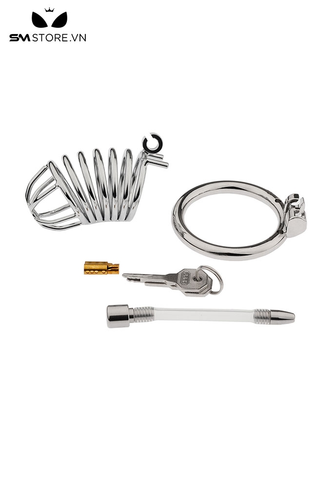 SMT863 - Khóa dương vật thép không gỉ dạng tấm phẳng thiết kế uốn lượn