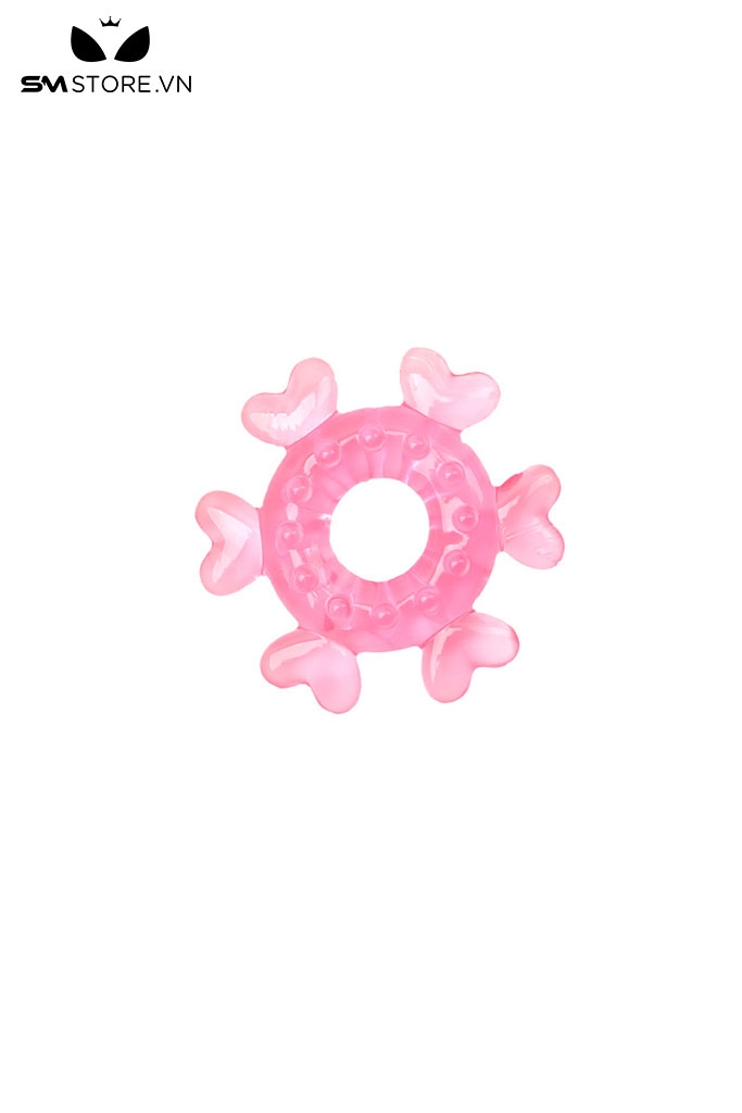 SMT2421 - Vòng đeo dương vật silicon hình trái tim dài 5.5cm
