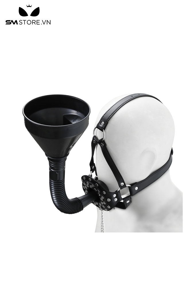 SMT228 - Khóa miệng mouth gag thiết kế dây đeo kèm ống phễu
