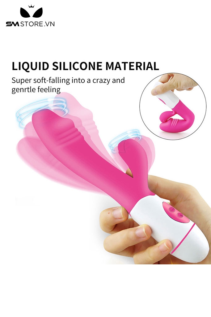 SMT2785 - Máy rung 2 đầu chất liệu silicon  có 10 tần số dài 19cm