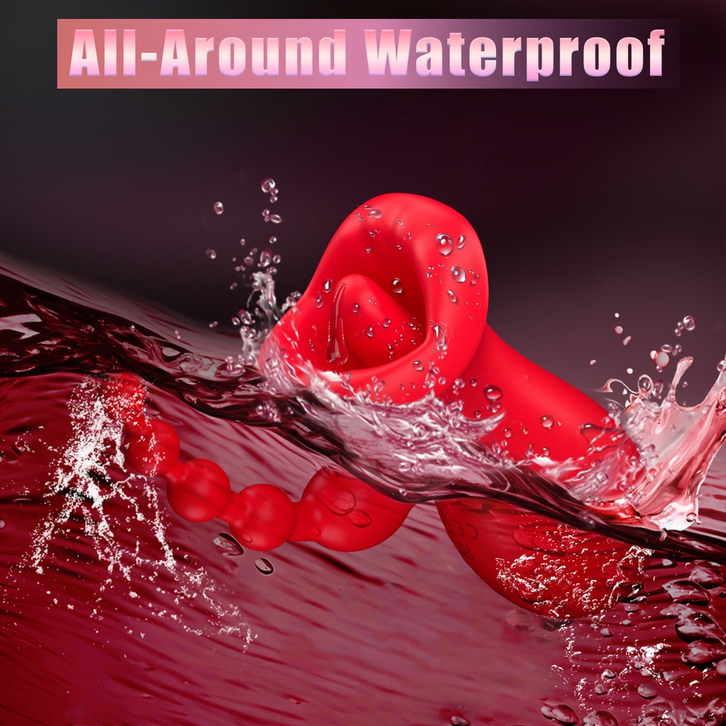 SMT1632 - Máy rung 2 đầu có lưỡi và que hậu môn dài 15.2cm