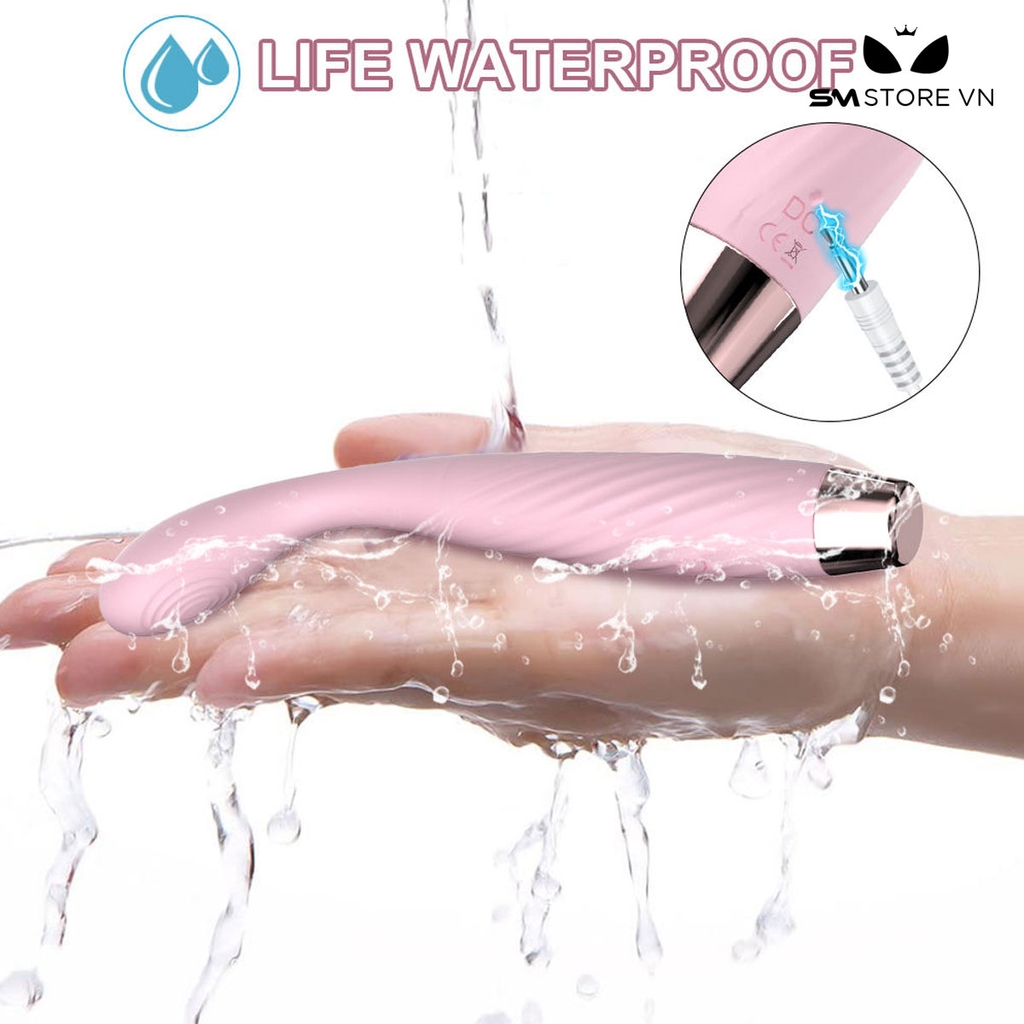 SMT2424 - Que rung silicon massage điểm G có 7 tần số dài 18cm