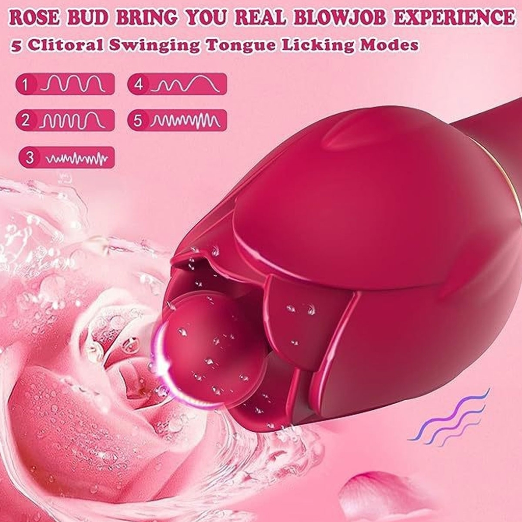 SMT2819 - Máy rung xoay 2 đầu hình bông hoa hồng có 10 chế độ