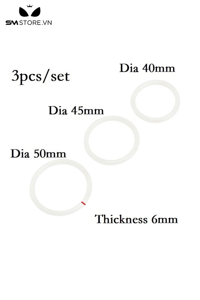 SMT3216 - Vòng đeo dương vật silicon đàn hồi co giãn có 4 kích cỡ