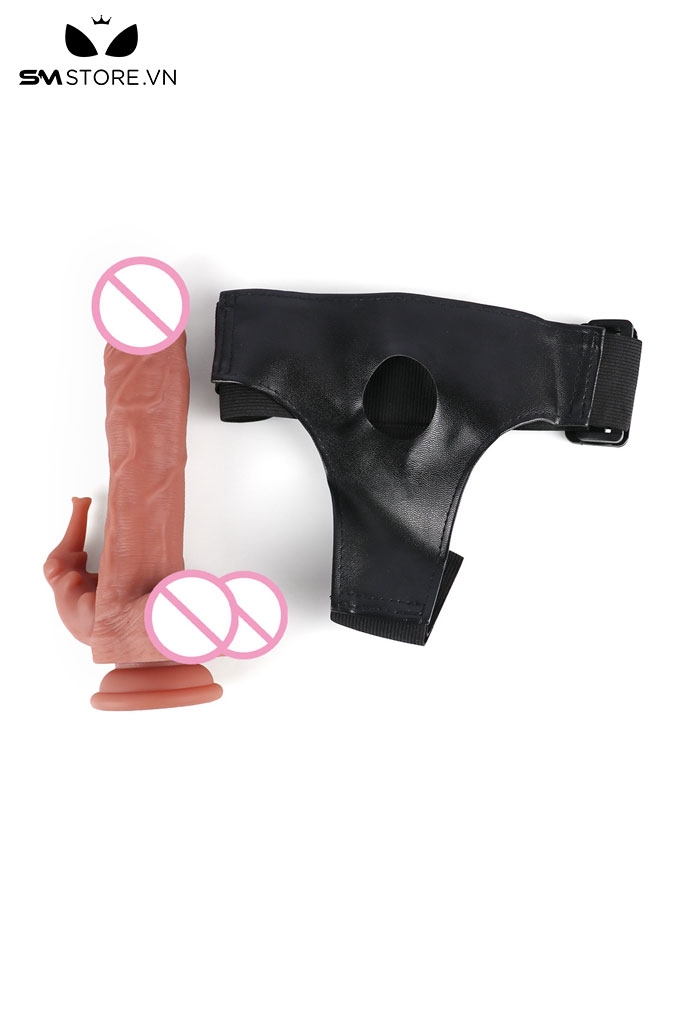 SMT1642 - Dương vật giả silicon liền quần thiết kế 2 nhánh con voi