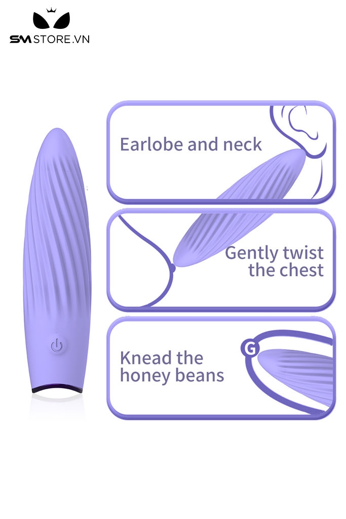 SMT2450 - Trứng rung mini có 8 tần số sạc điện dài 11.8cm chống nước