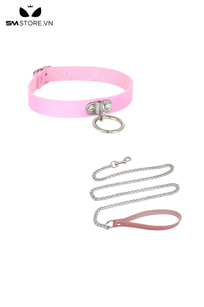 SMT446 - Bộ xích cổ SM gồm choker gắn vòng để dây xích móc