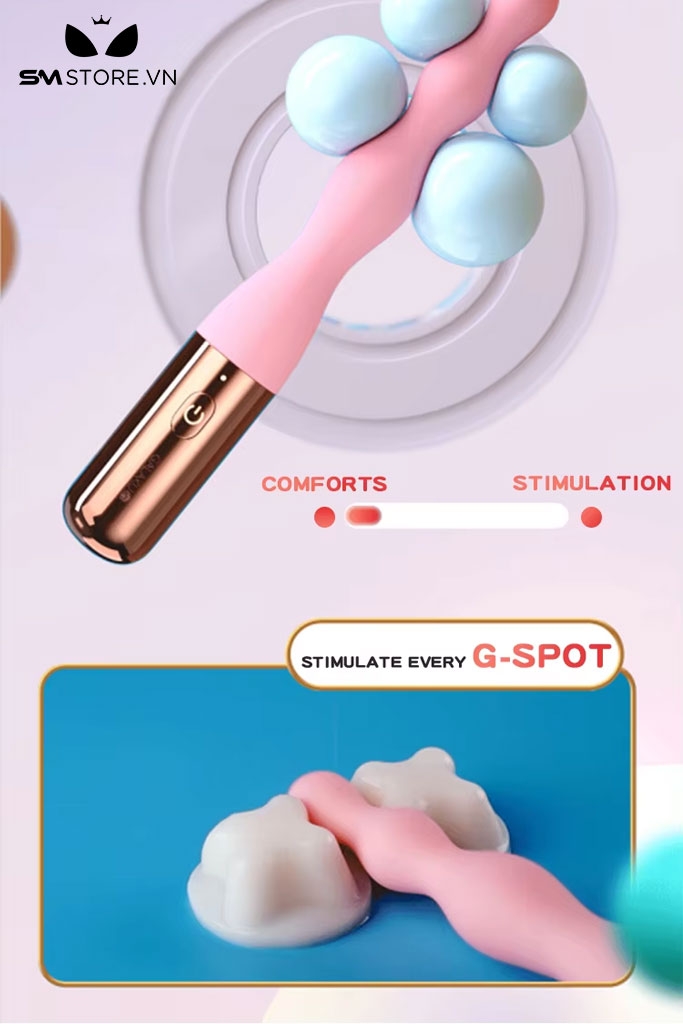 SMT978 - Que rung hậu môn âm đạo tạo nhiệt cầm tay sạc USB