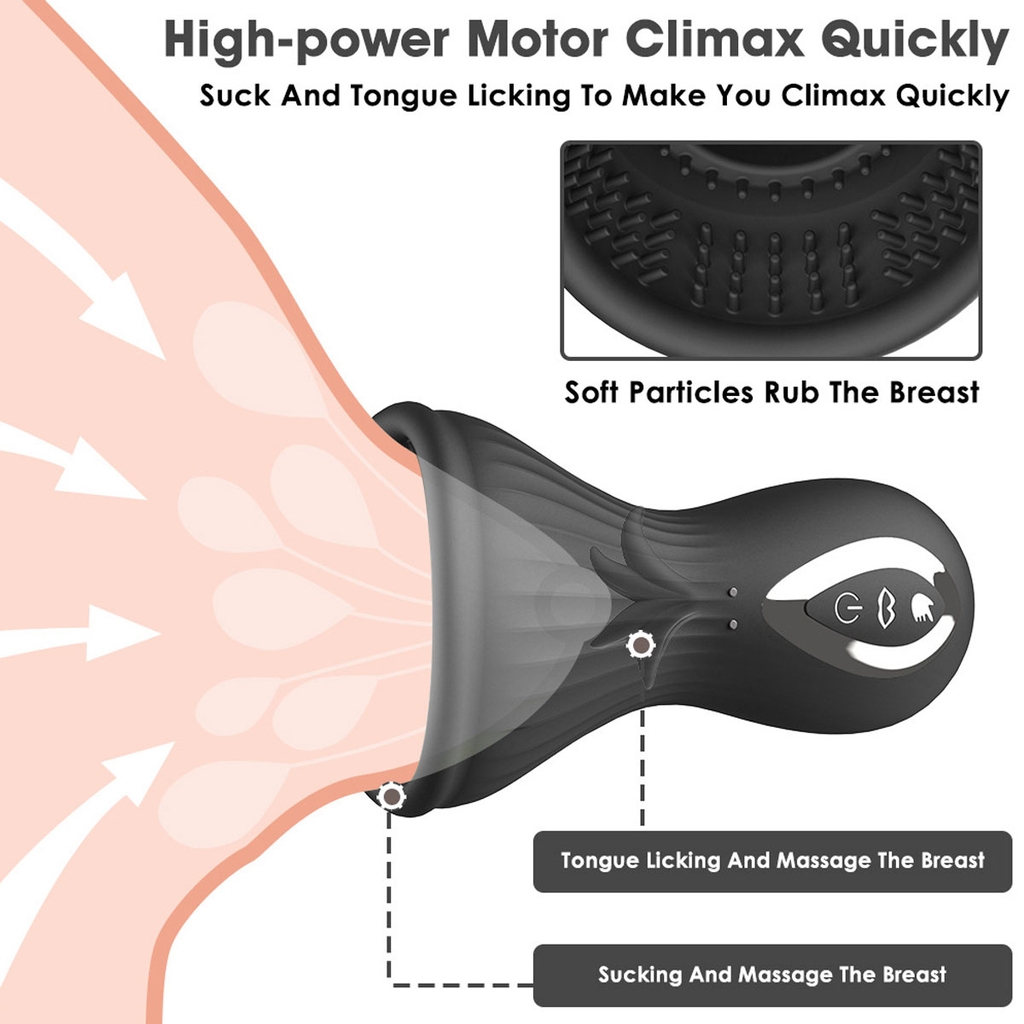 SMT2788 - Máy rung hút núm vú silicon có 10 chế độ sạc điện