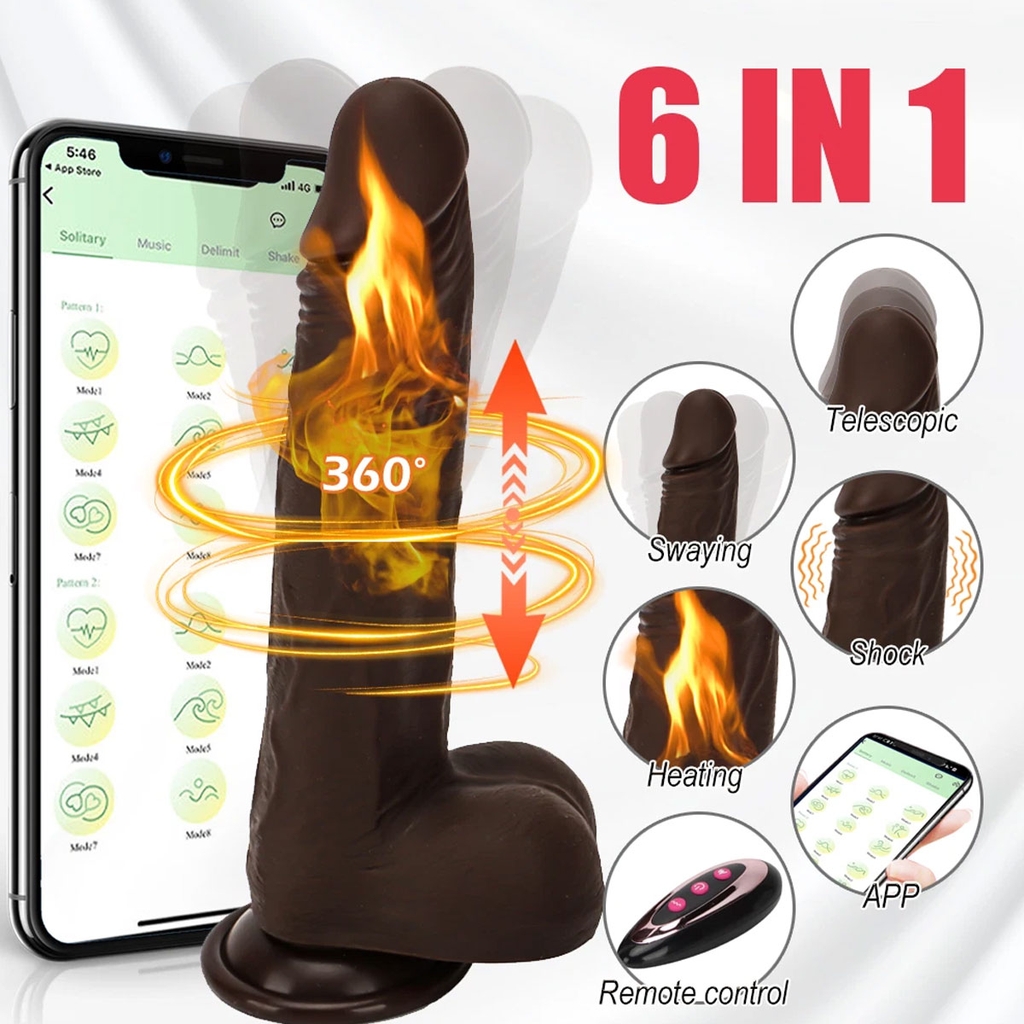 SMT2279 - Dương vật giả Châu Phi rung thụt điều khiển từ xa dài 21.5cm