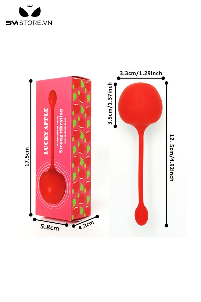 SMT1727 - Trứng rung ngụy trang quả táo điều khiển xa dài 12.5cm