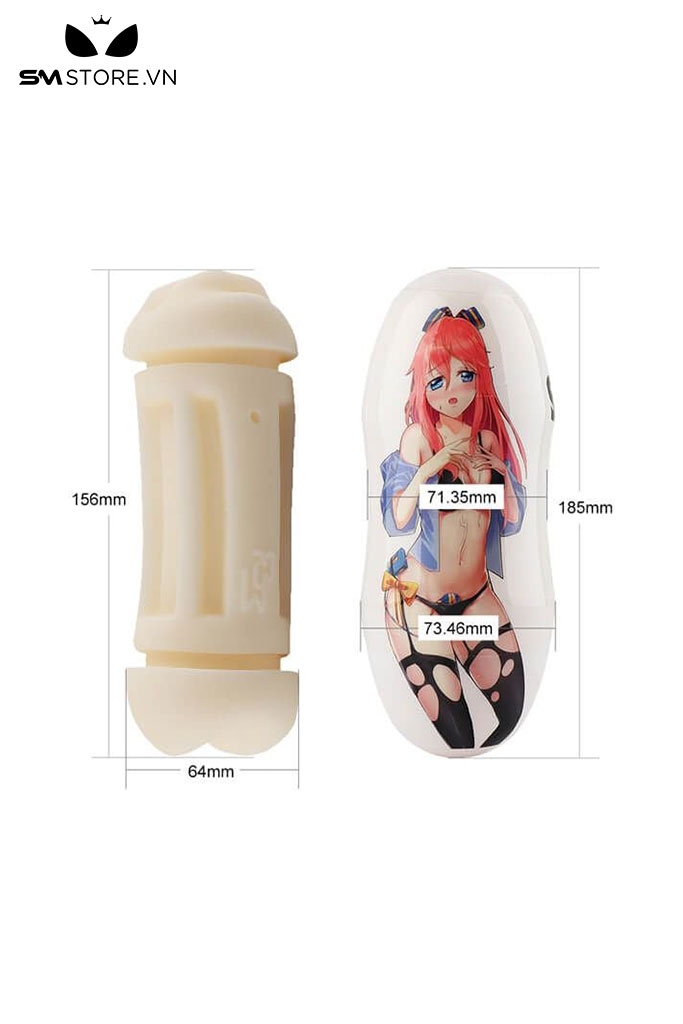SMT579 - Cốc thủ dâm anime Nhật Bản 2 đầu với 3 loại dài 185mm