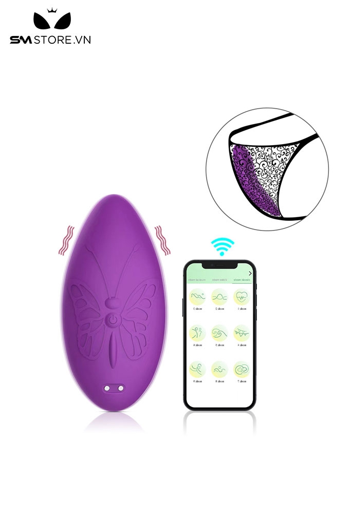 SMT2220 - Quần lót rung hình cánh bướm có 10 tần số dài 9.4cm