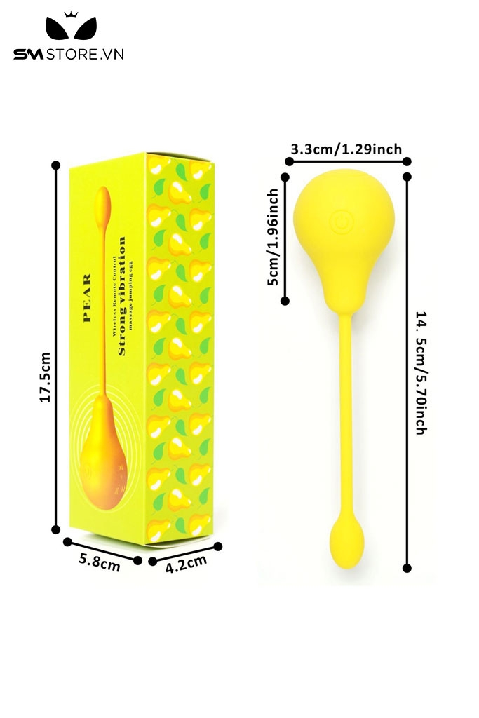 SMT1726 - Trứng rung silicon ngụy trang quả lê 10 tần số dài 14.5cm