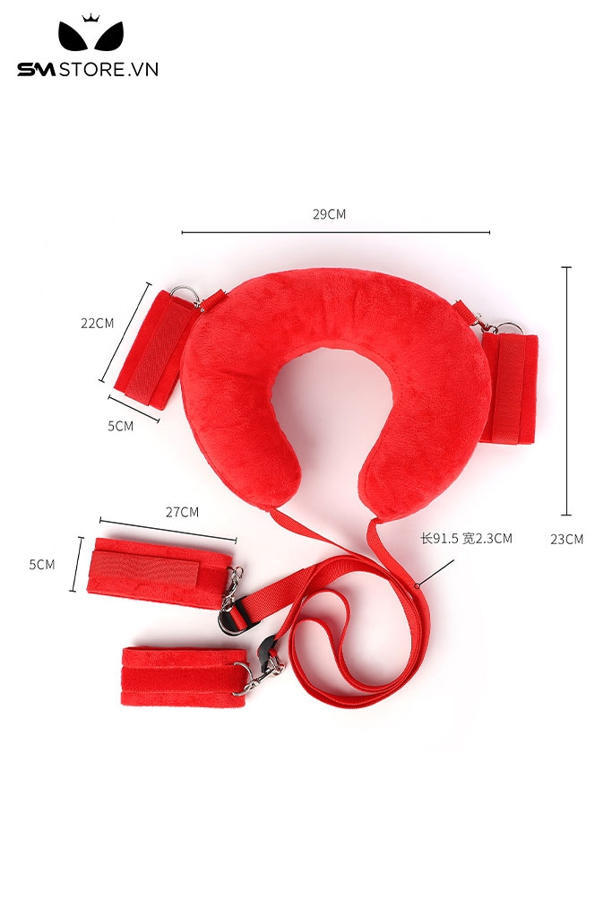 SMT593 - Bộ cố định tư thế trói tay và chân kèm gối kê cổ dài 23cm