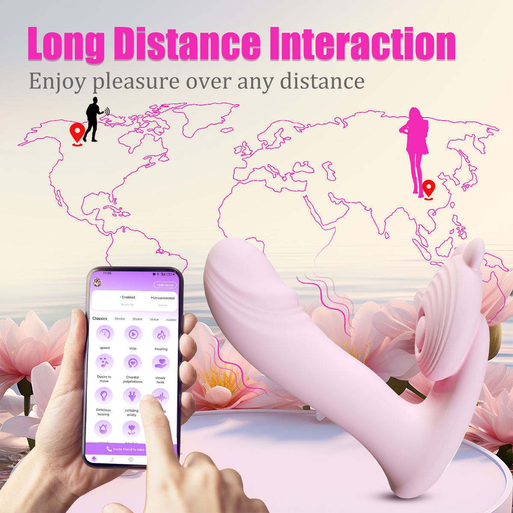 SMT1647 - Dương vật giả silicon kèm chế độ hút và sưởi ấm dài 13.8cm