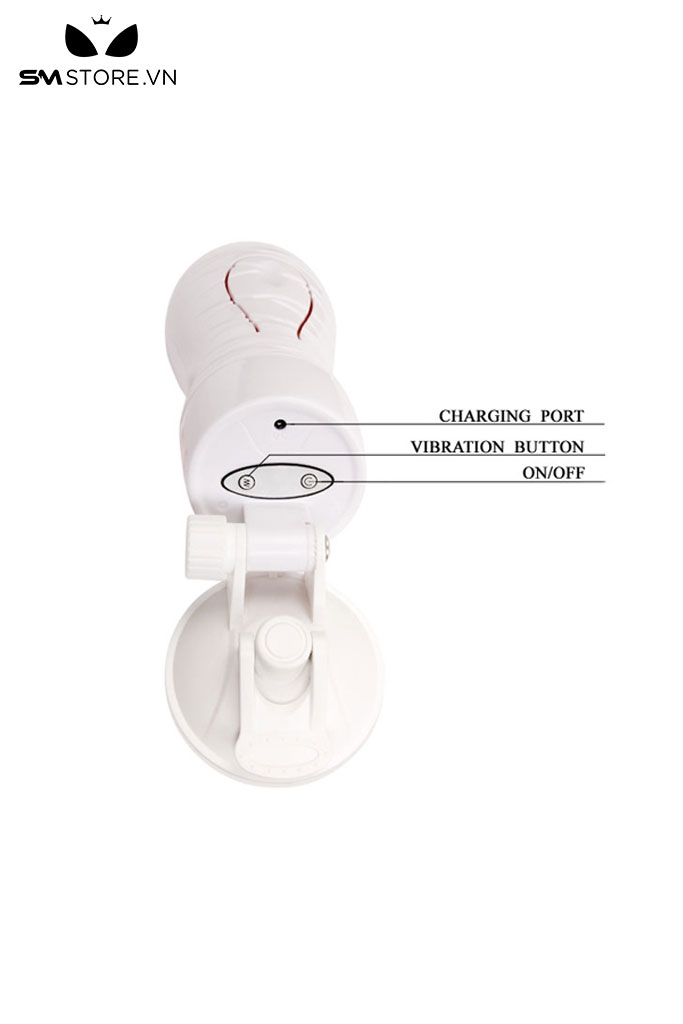 SMT1875 - Cốc thủ dâm hậu môn gắn tường có 12 chế độ rung