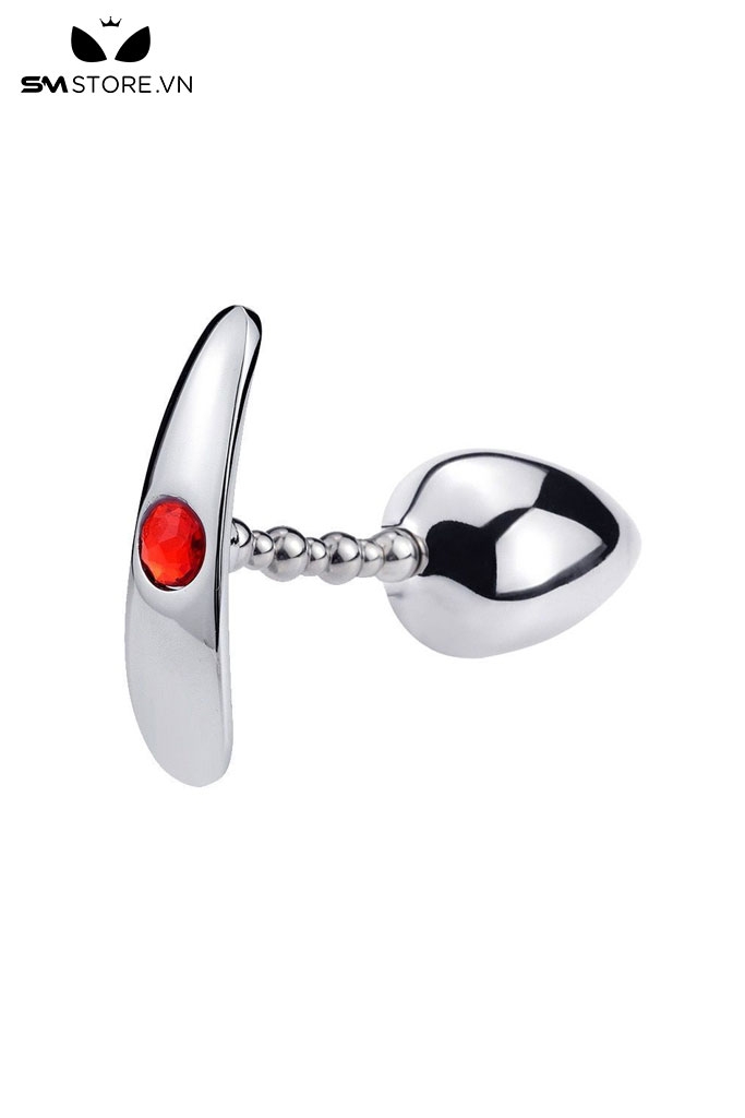 SMT2505 - Đồ chơi hậu môn anal bead inox đính kim cương có 3 size