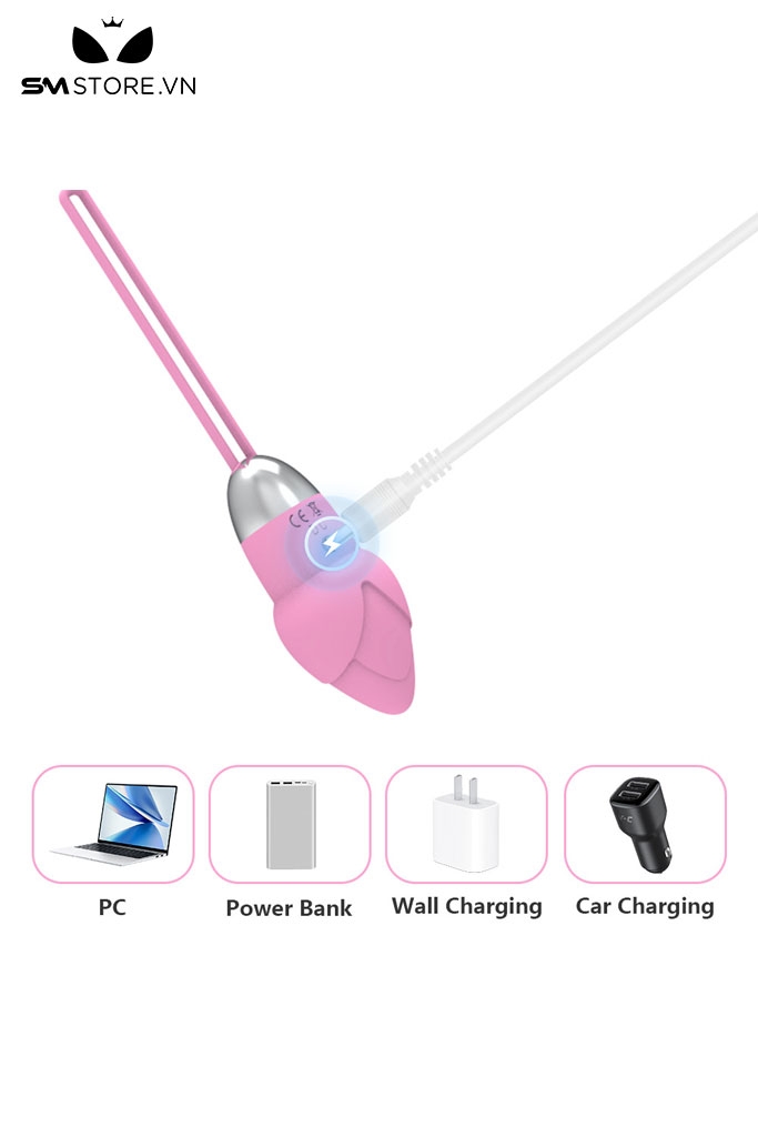 SMT2855 - Trứng rung mini điều khiển mini từ xa ngọn tre dài 175mm