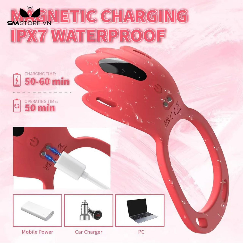 SMT1209 - Vòng rung dương vật có quần với 9 chế độ điều khiển xa