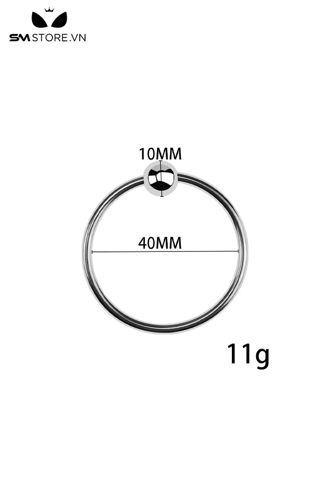SMT563 - Vòng đeo dương vật inox có 1 bi với 6 size hỗ trợ quan hệ