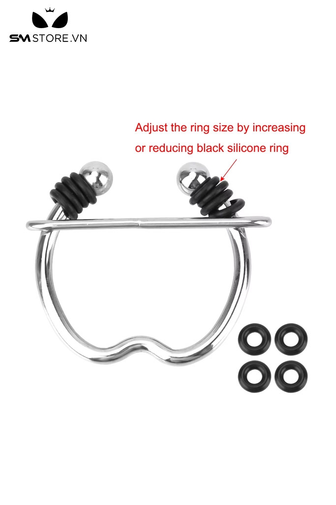 SMT2249 - Vòng đeo dương vật inox có thể điều chỉnh và 3 kích cỡ