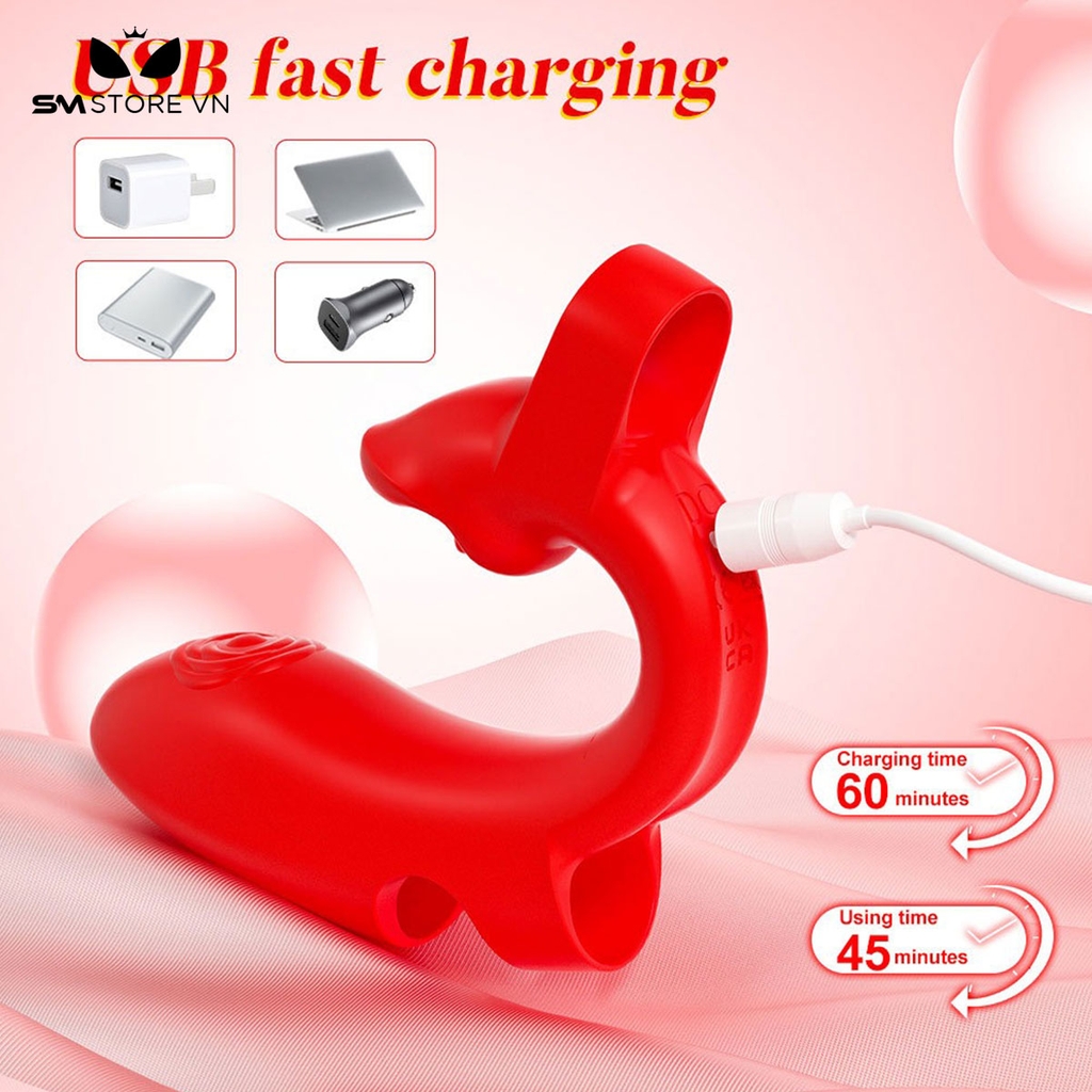 SMT1151 - Máy rung 2 đầu có ngón tay kích thích điểm C và G dài 112mm