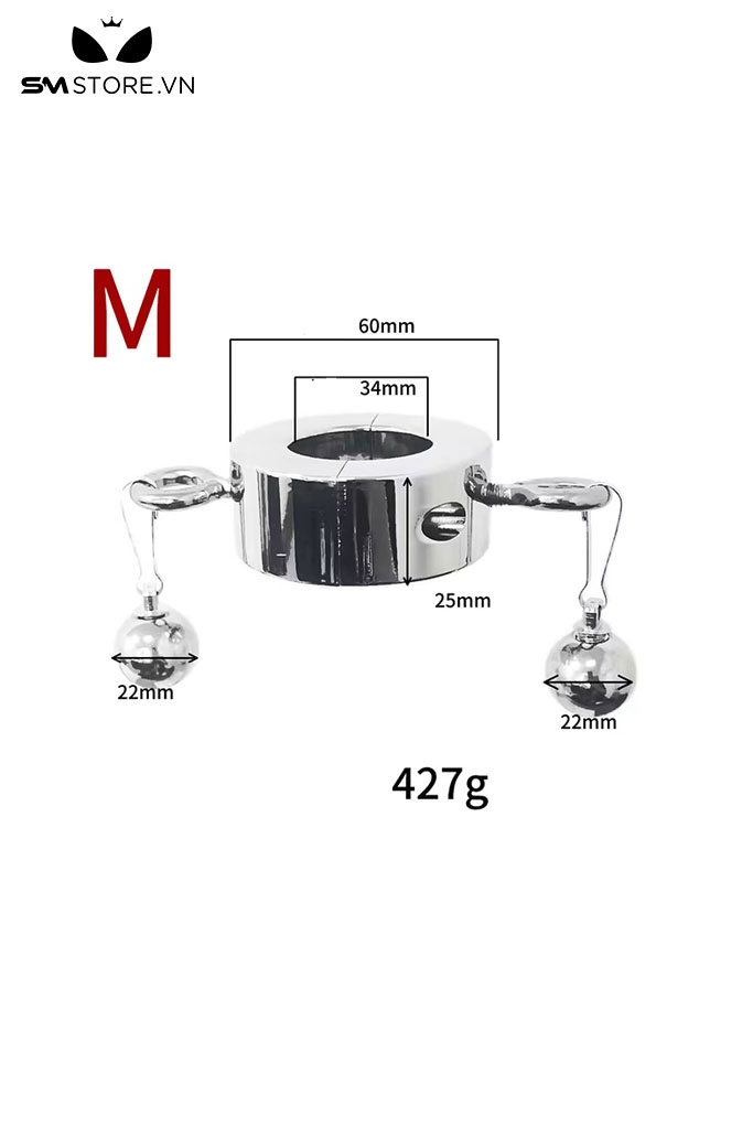 SMT641 - Vòng đeo tinh hoàn inox tháo rời bản dày với 3 size