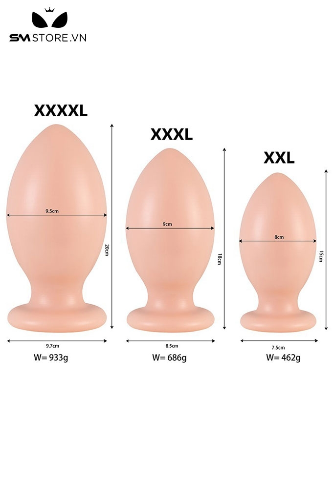 SMT2864 - Anal huge đồ chơi hậu môn trơn silicon mềm đa kích cỡ