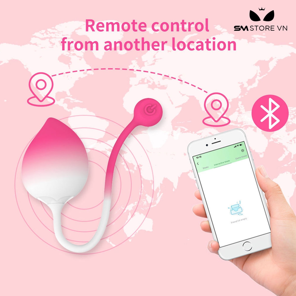 SMT2009 - Trứng rung điều khiển qua APP hình nụ hoa bằng silicon