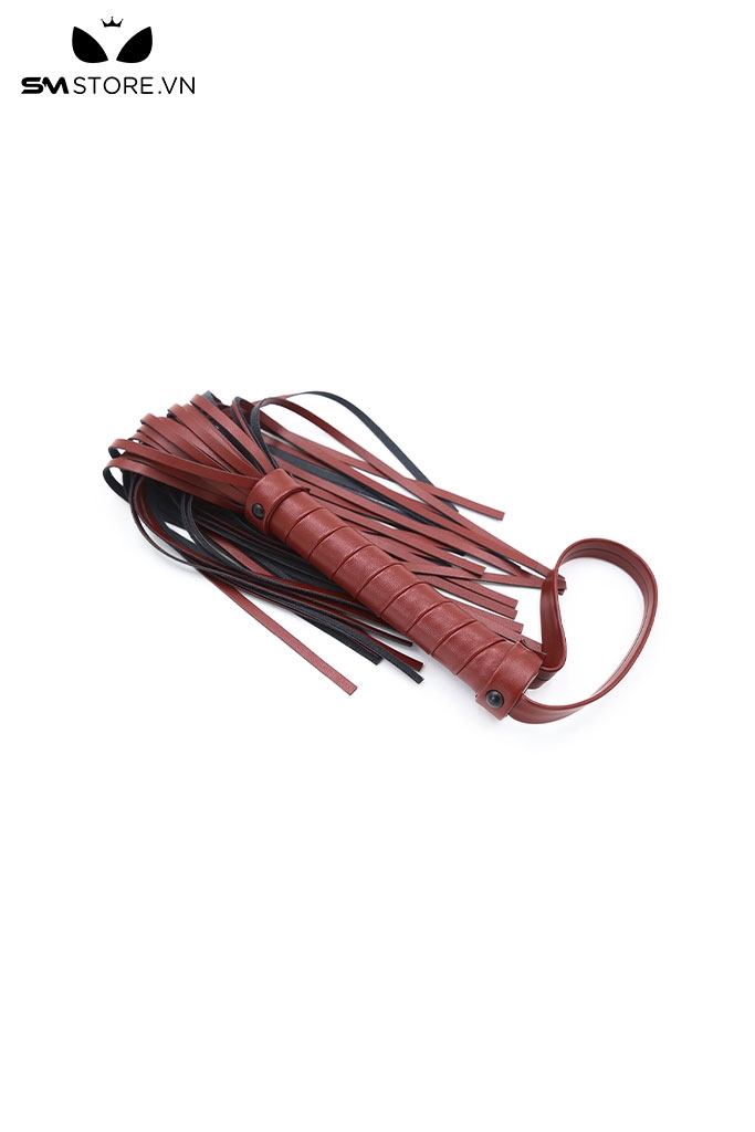 SMT254 - Roi tình yêu flogger bằng da màu đỏ đô dài 52cm