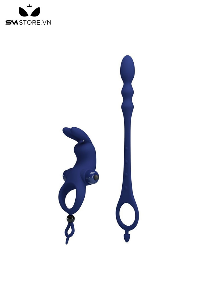 SMT2569 - Vòng rung dương vật kèm que rung hậu môn Pretty Love