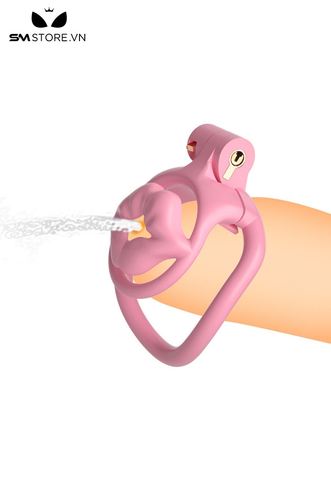 SMT2685 - Khóa trinh tiết nắp nồi nhựa hình môi kèm 4 vòng khóa