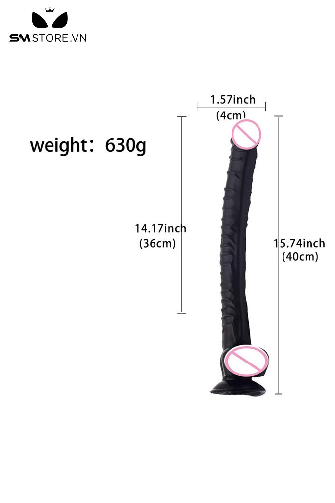 SMT1660 - Dương vật giả siêu dài 40cm có gân nổi đế dính tường