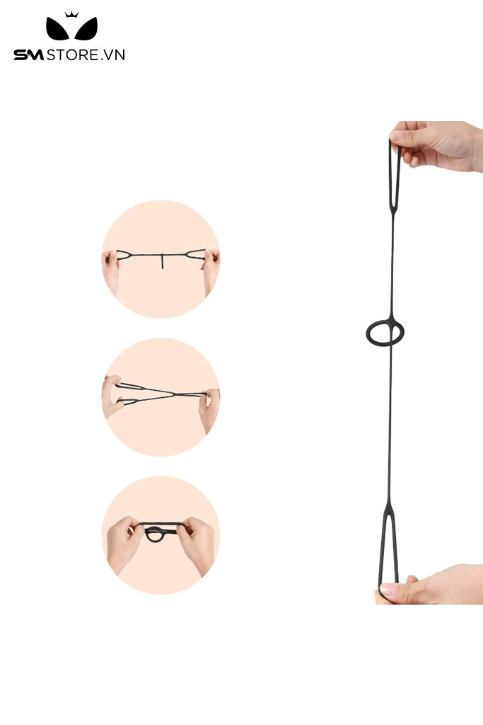 SMT2801 - Vòng đeo dương vật với 3 vòng silicon co giãn cao