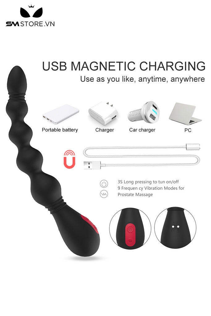 SMT1472 - Que rung hậu môn chất liệu silicon mềm dẻo dài 21cm