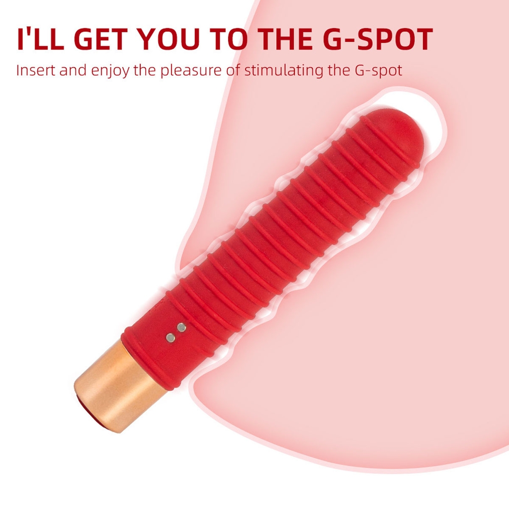 SMT2489 - Gậy rung âm vật silicon dài 145mm có 7 chế độ sạc điện