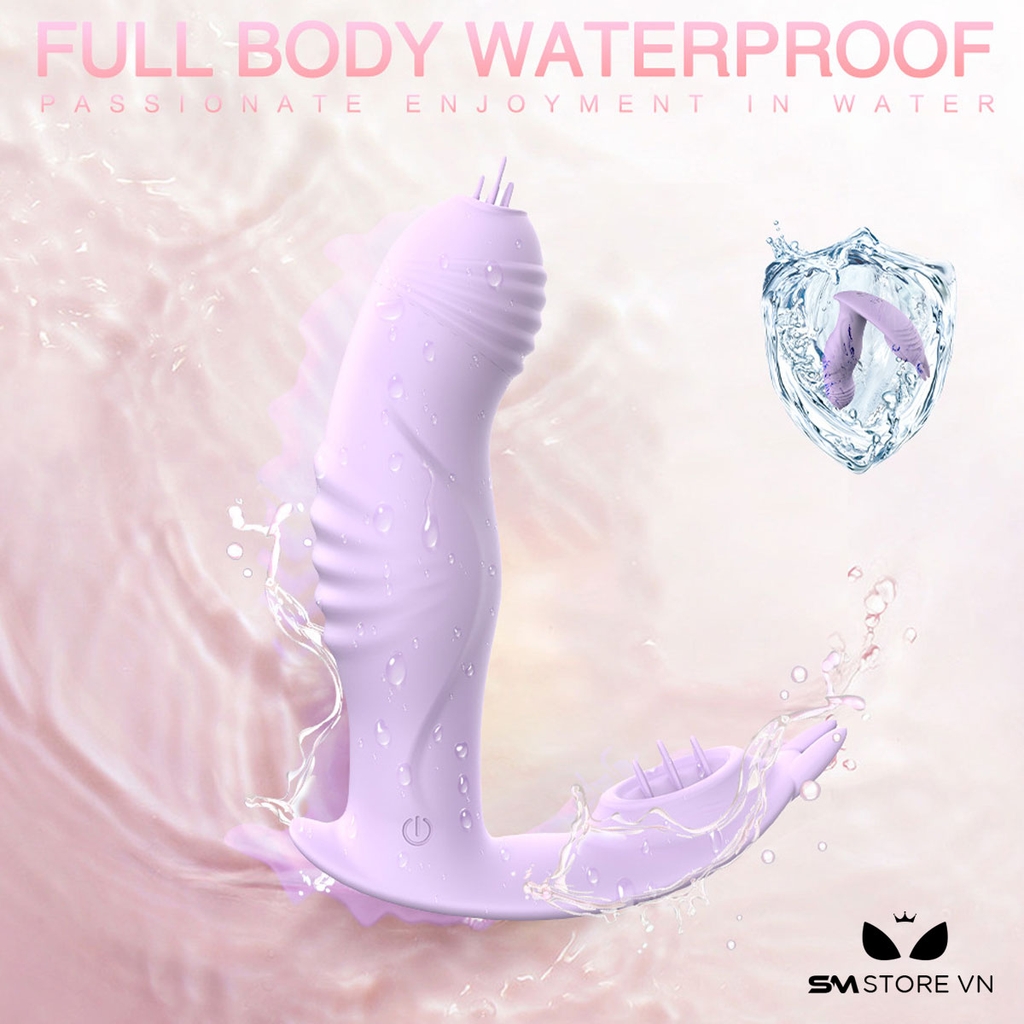 SMT2355 - Máy rung đầu dương vật có lưỡi liếm điều khiển xa sạc điện