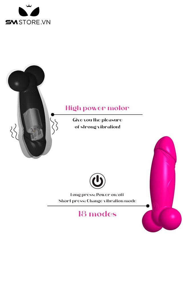 SMT1477 - Máy rung mini điều khiển từ xa có 10 chế độ chống nước