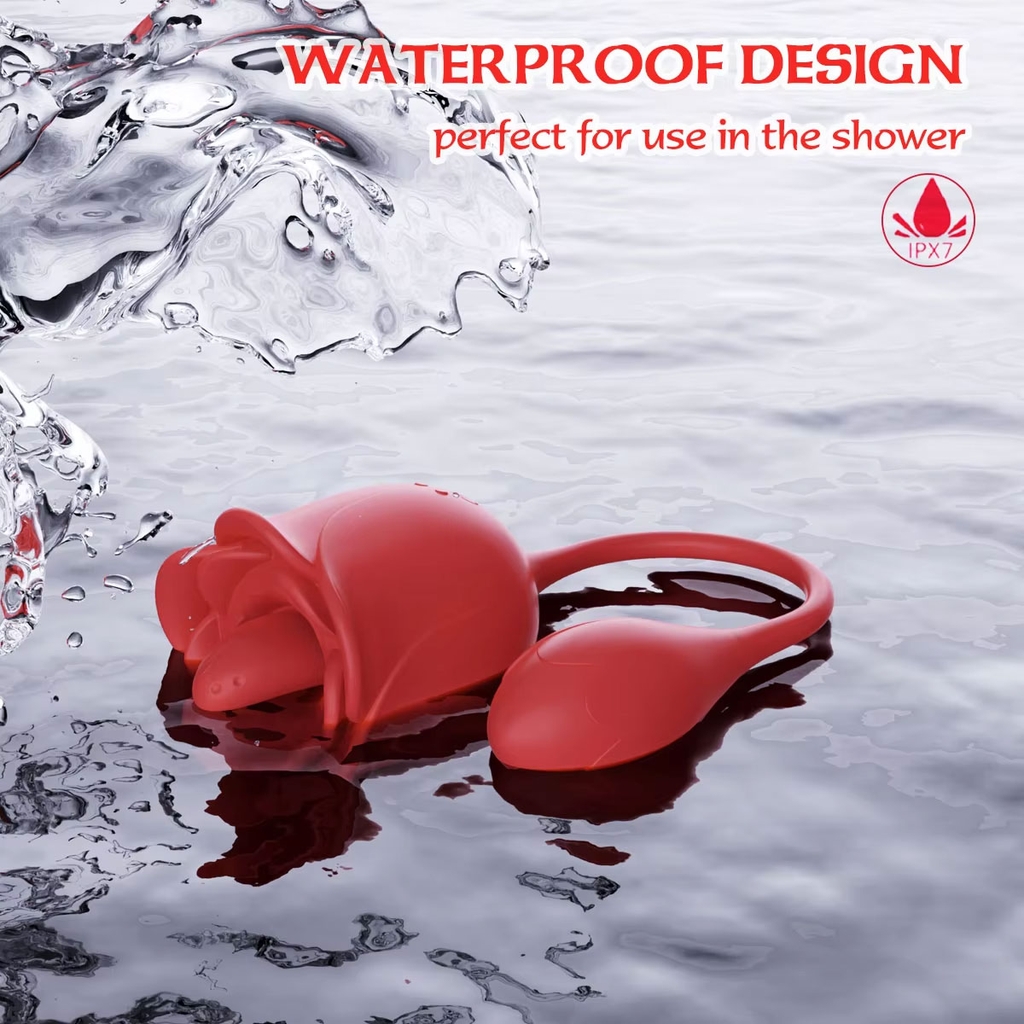 SMT2285 - Trứng rung bông hoa hồng có 12 tần số dài 278mm