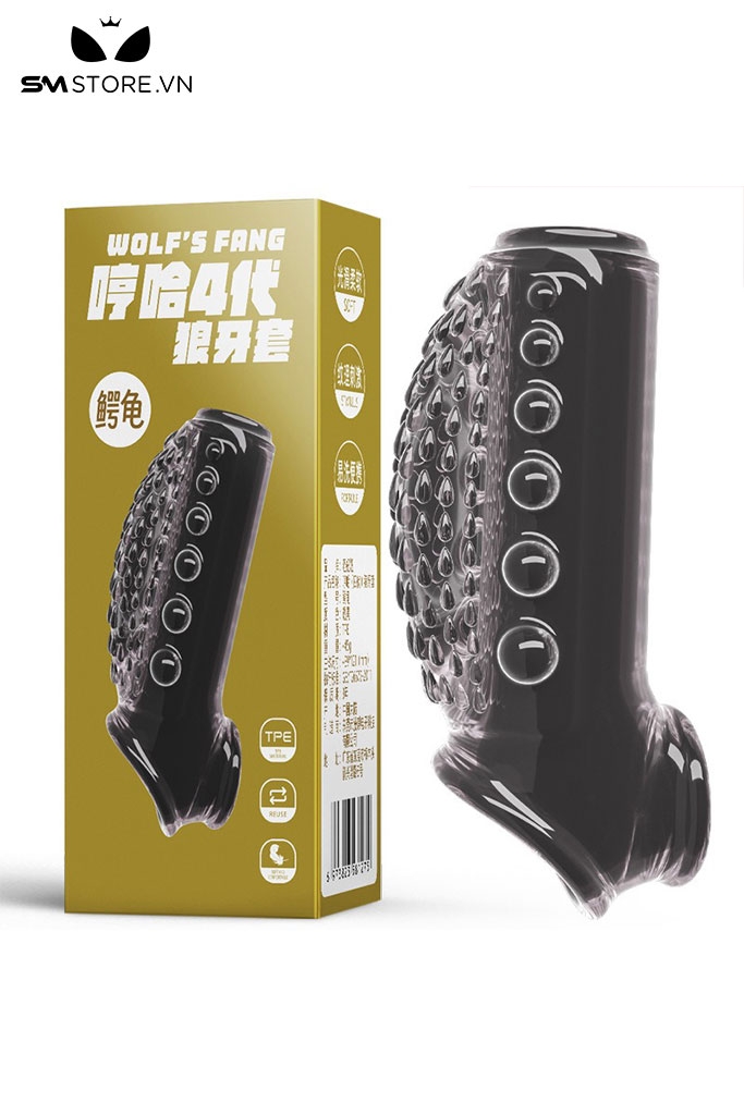 SMT517 - Bao cao su đôn dên mai rùa nhiều gai silicon dài 11.5 cm